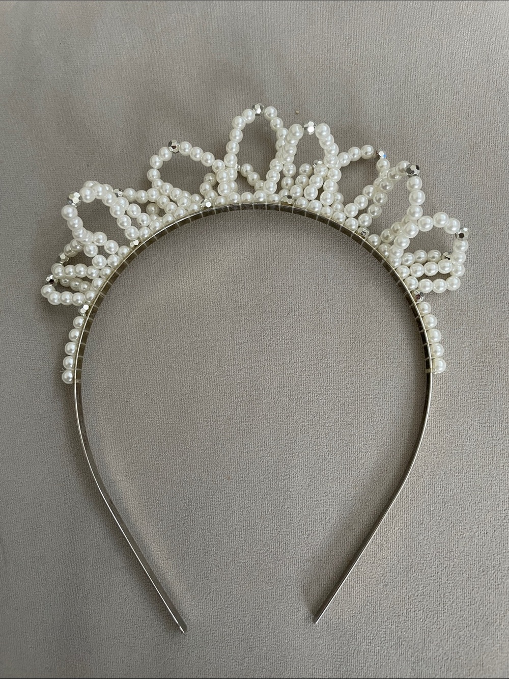 Crewcuts Pearl Tiara Headband - White